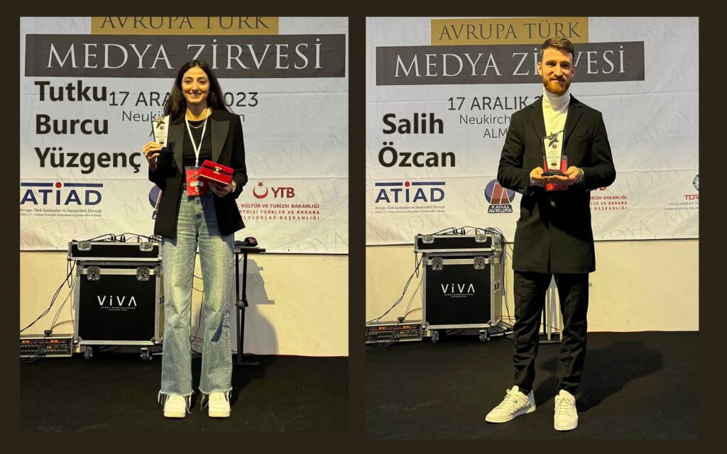 Göçmen sporcu ödülleri milli futbolcu Salih Özcan’a ve voleybolcu Tutku Burcu Yüzgenç'e verildi